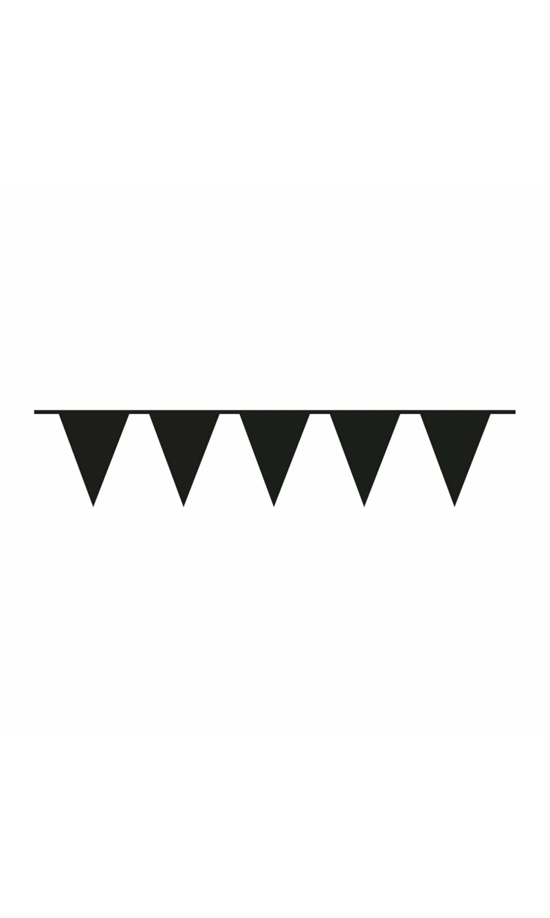 Pennant Flag Banner Plastic Black - 10m x 32cm
