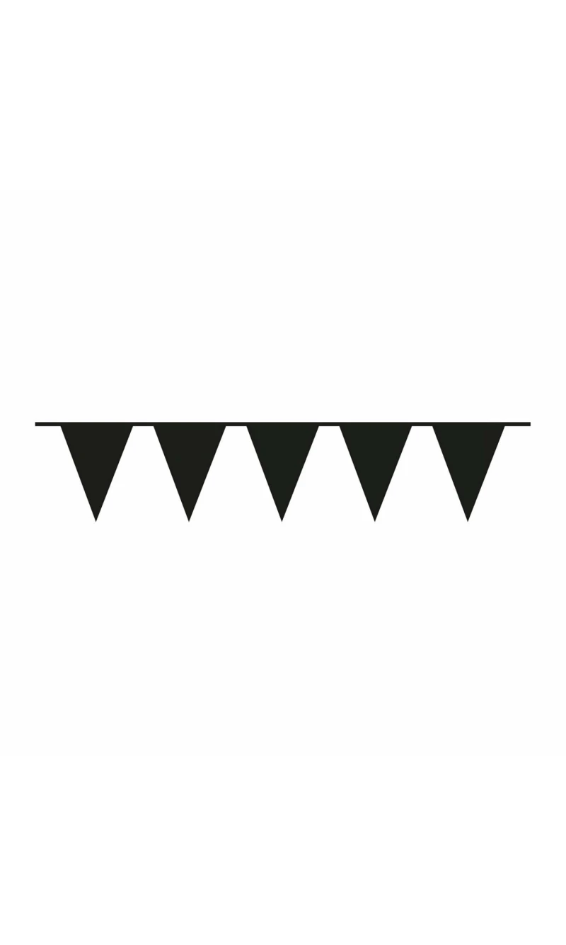 Pennant Flag Banner Plastic Black - 10m x 32cm