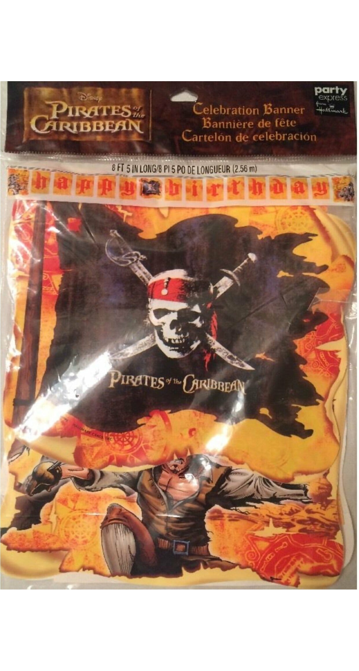 Pirates and the Caribbean Plastic Banner - 2.56m