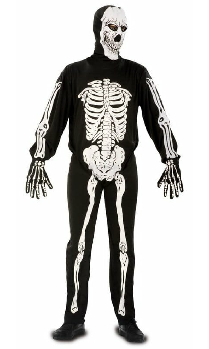 Mr Creepy Skeleton Costume - Adult Size Small