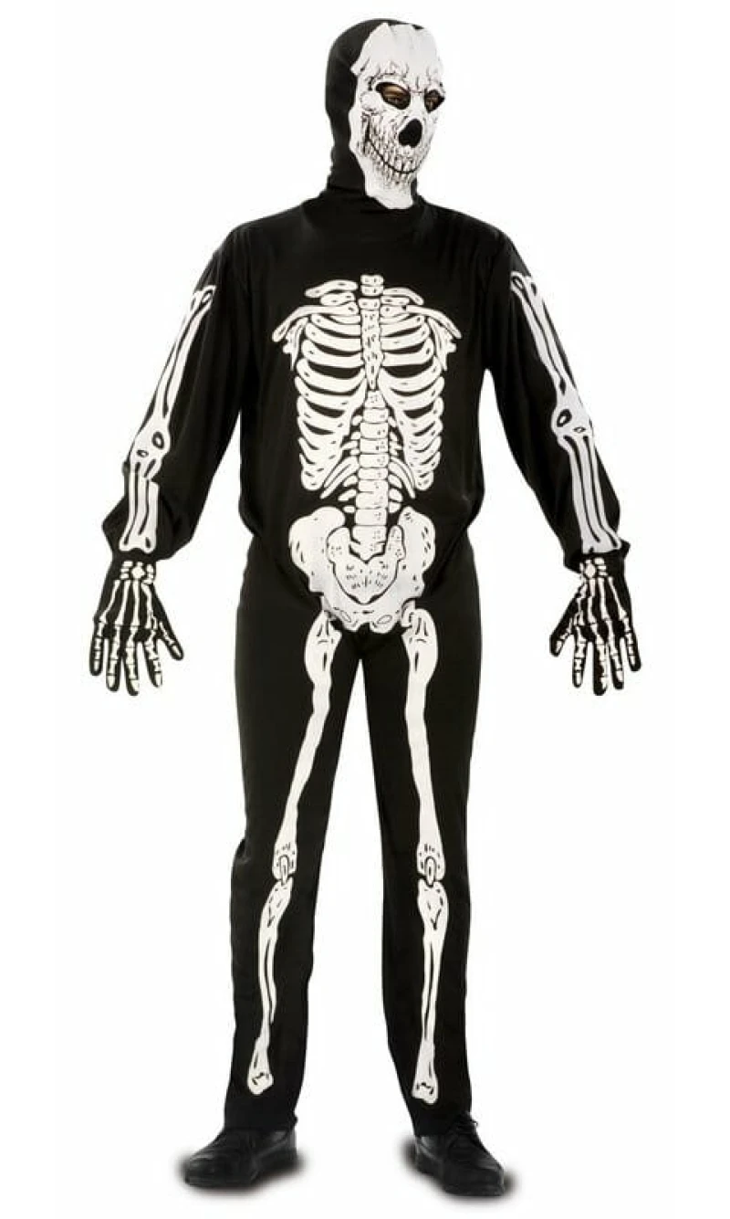 Mr Creepy Skeleton Costume - Adult Size Small