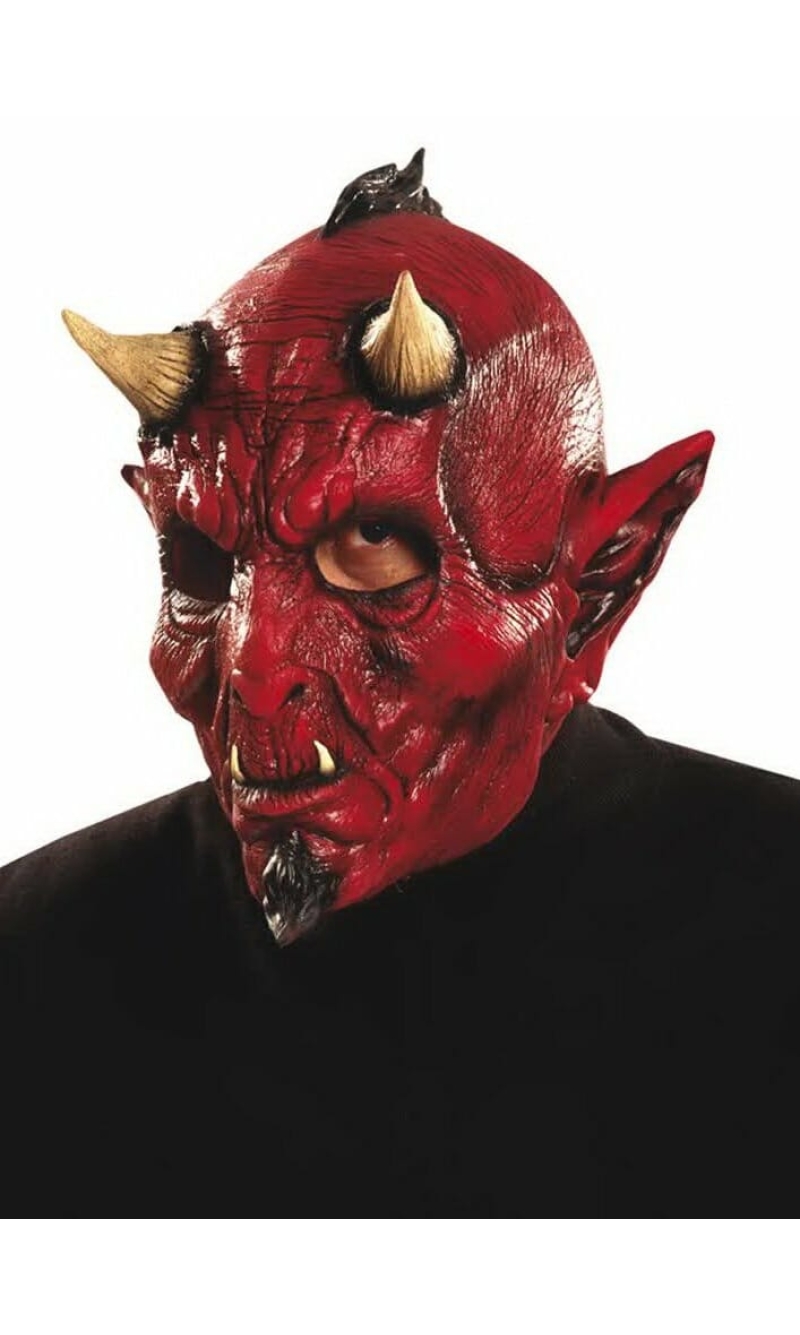 Devil Full Latex Mask - Adult One Size
