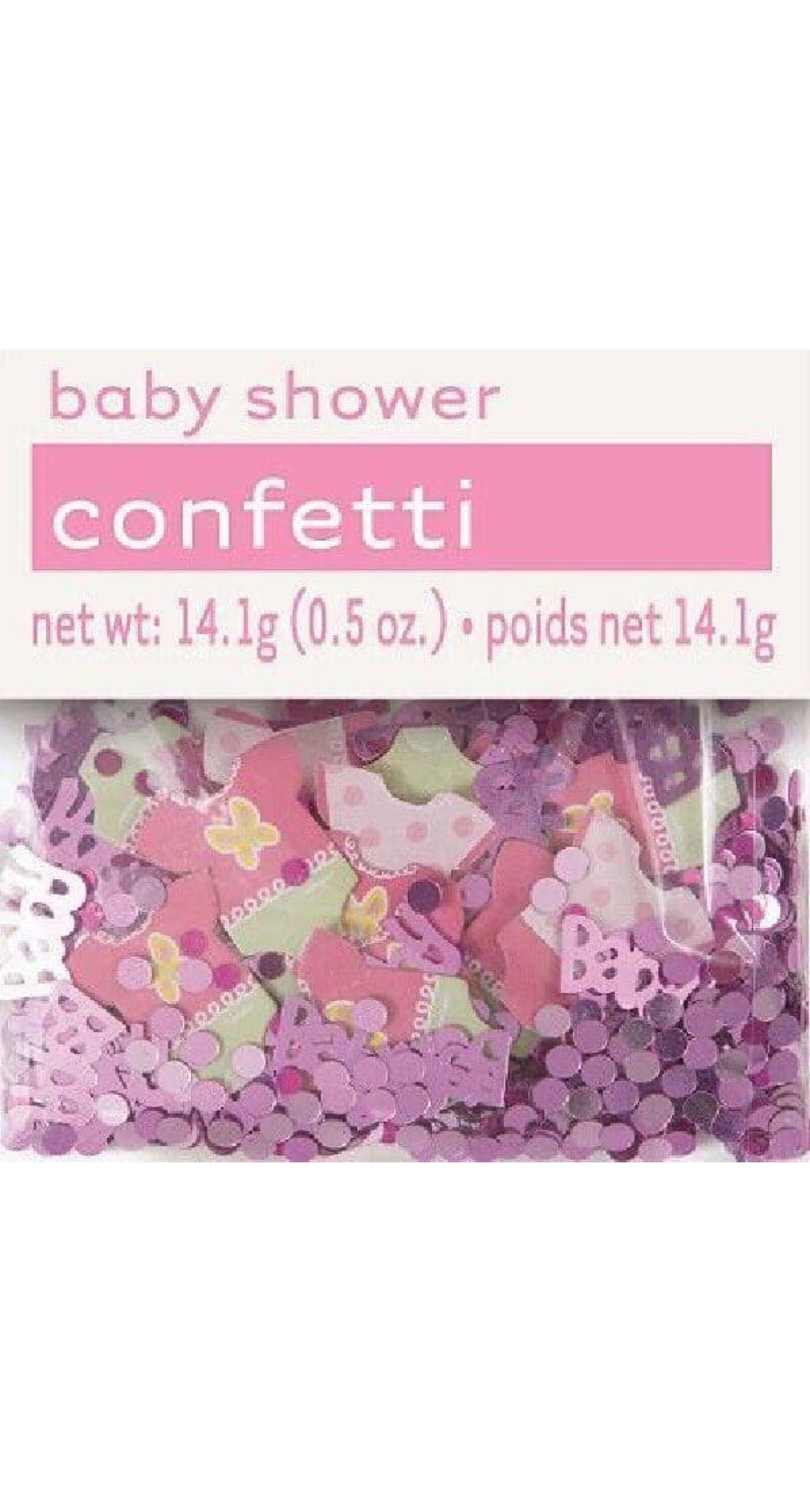 Baby Shower Pink Foil Confetti - 14g