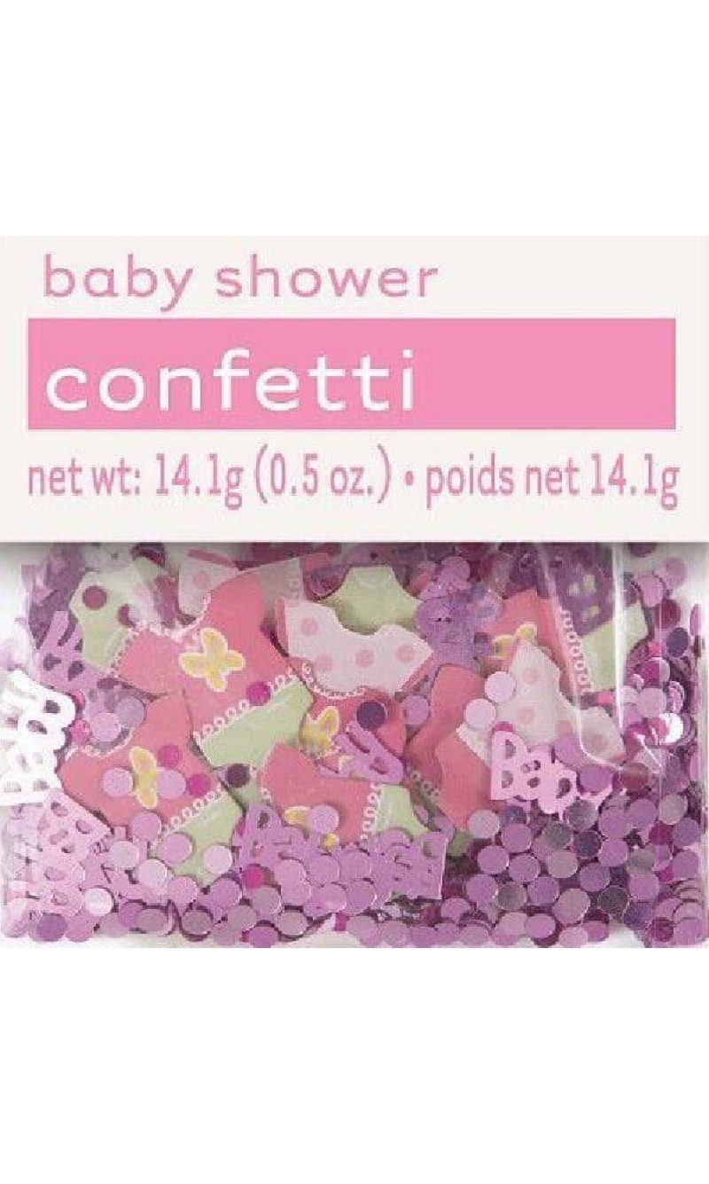 Baby Shower Pink Foil Confetti - 14g