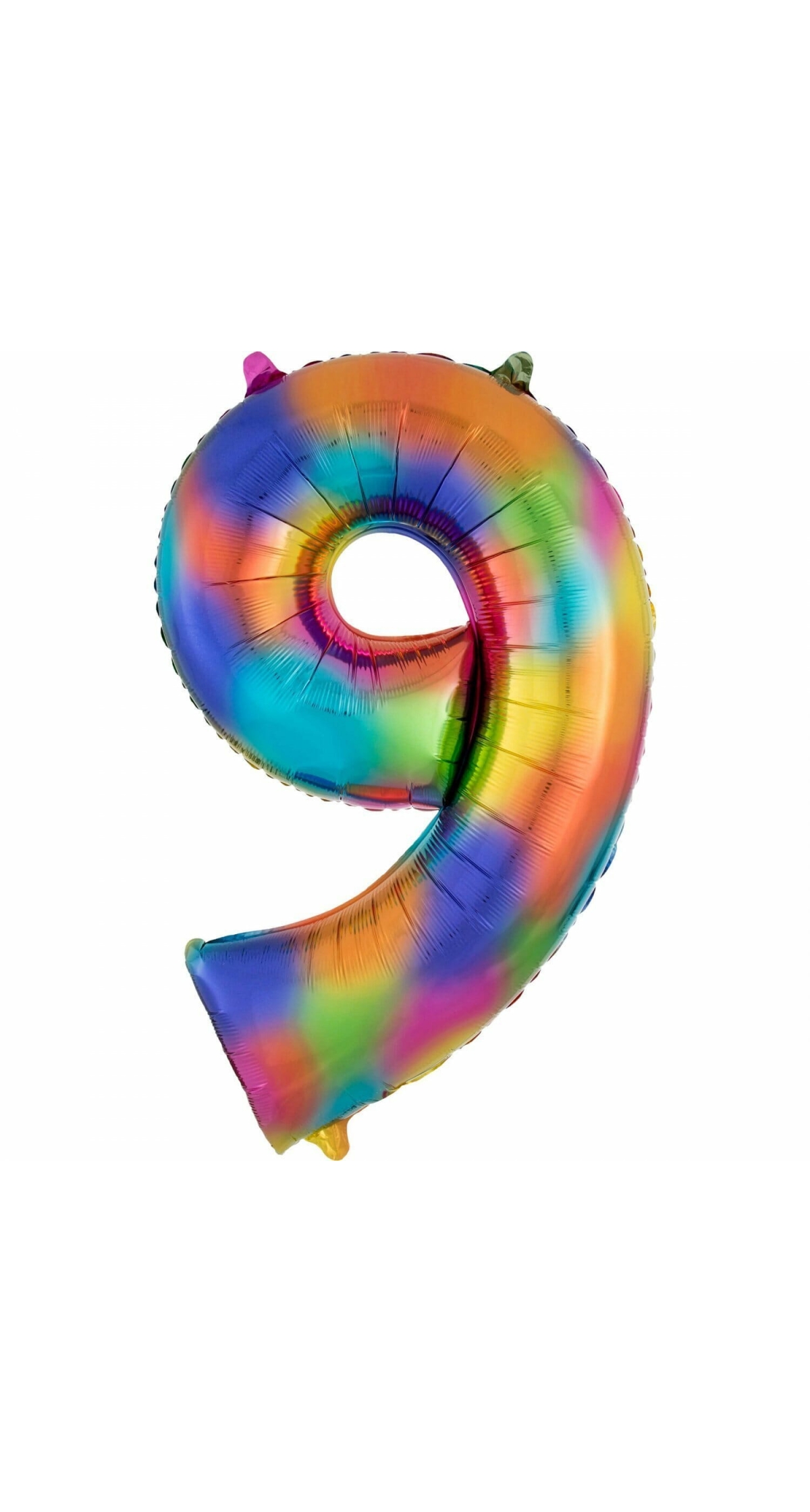 Rainbow Splash Number 9 Foil Balloon - 34"
