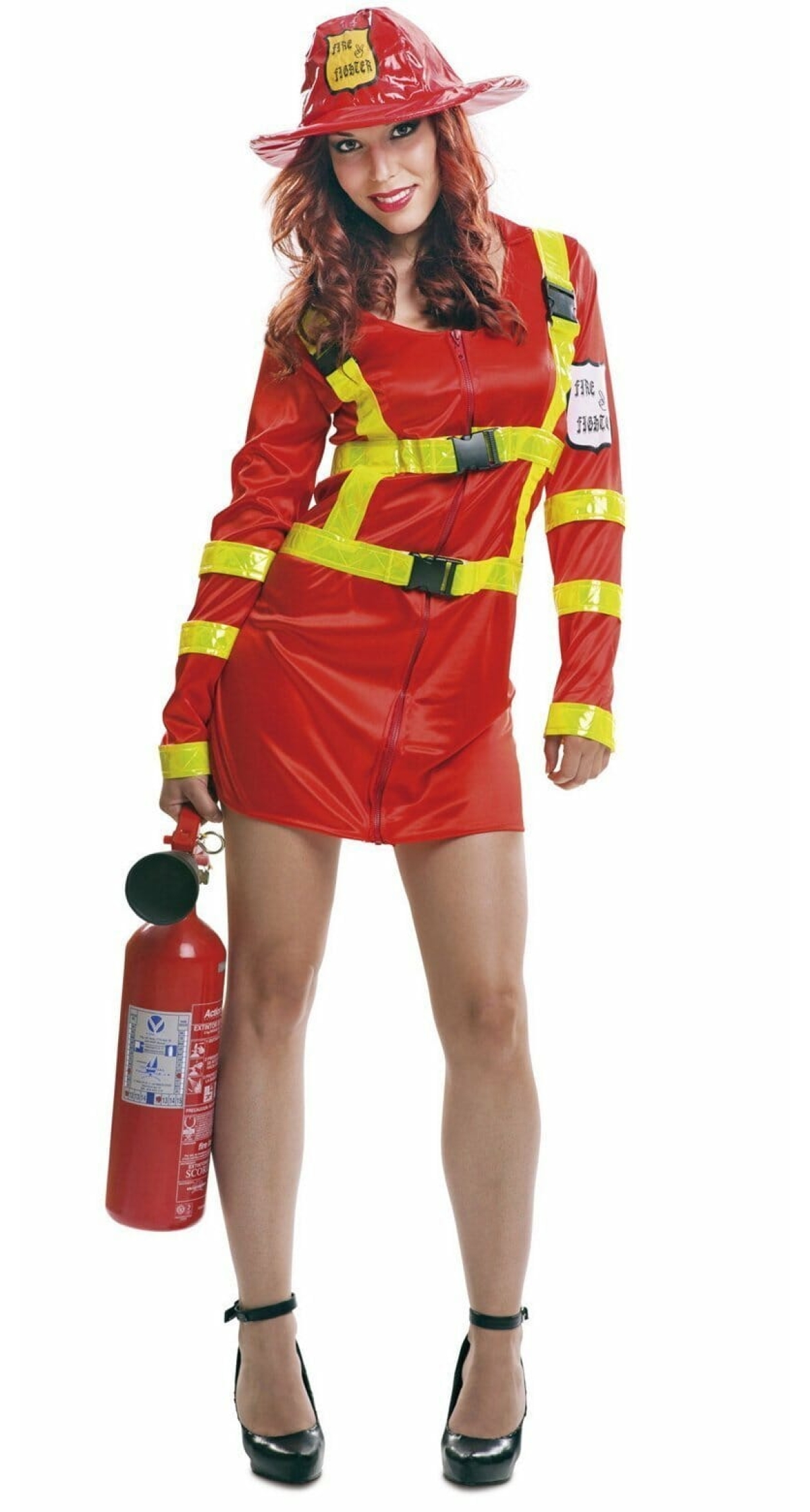Firewoman Firefighter Costume - Adult Size Small