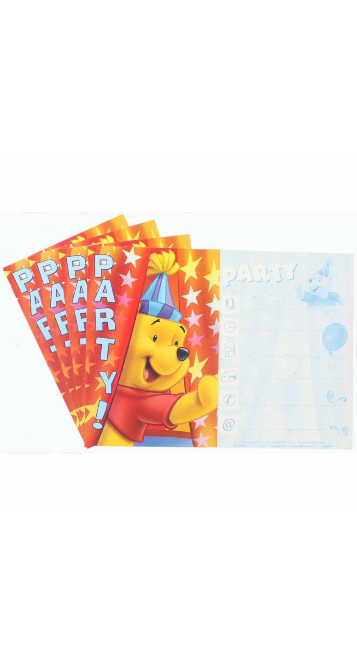Invitations Cards Assorted Disney Characters