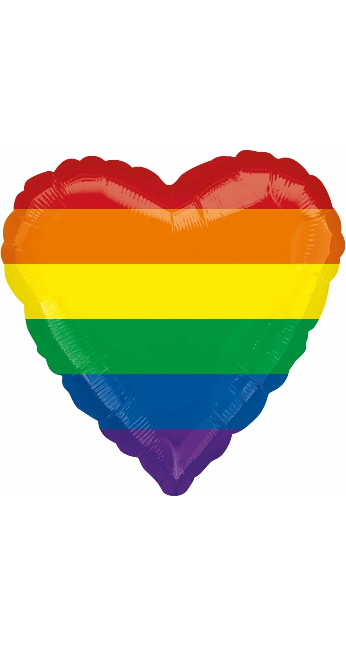 Standard Rainbow Fun Heart Shaped Foil Balloon - 17'' (43cm)