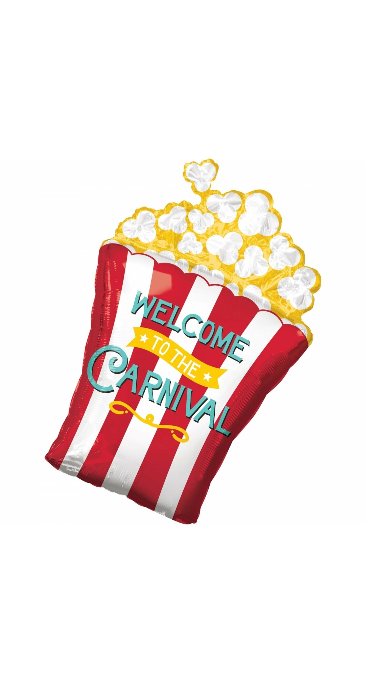 Popcorn Carnival SuperShape Foil Balloon - 20'' x 29'' (50cm x 73cm)