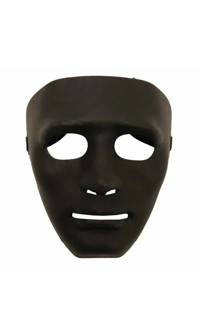 Black Plain Mask - Adult One Size