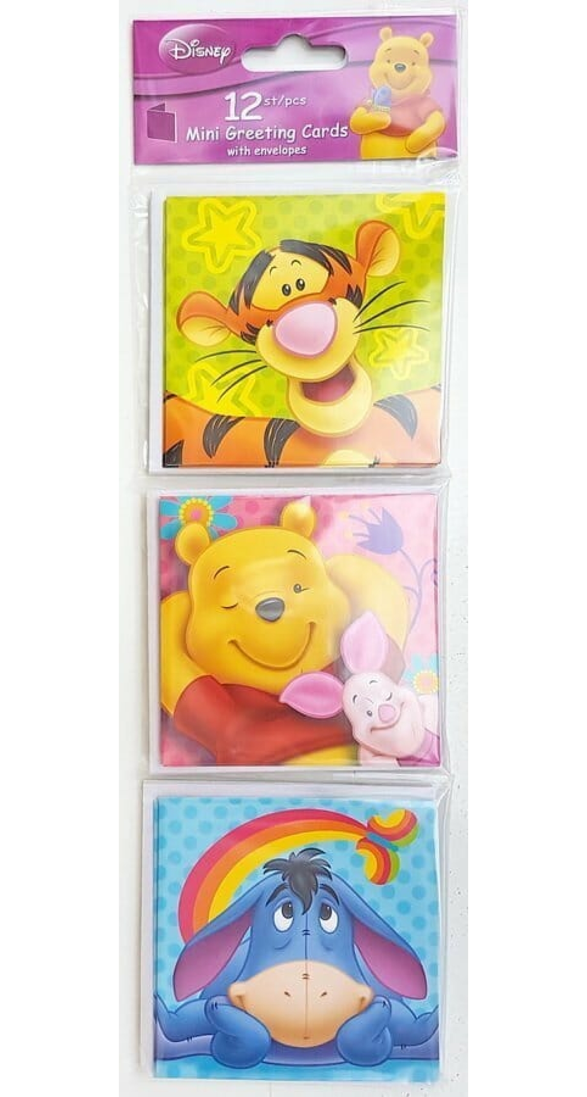 Winnie the Pooh Mini Greeting Cards - 12pk