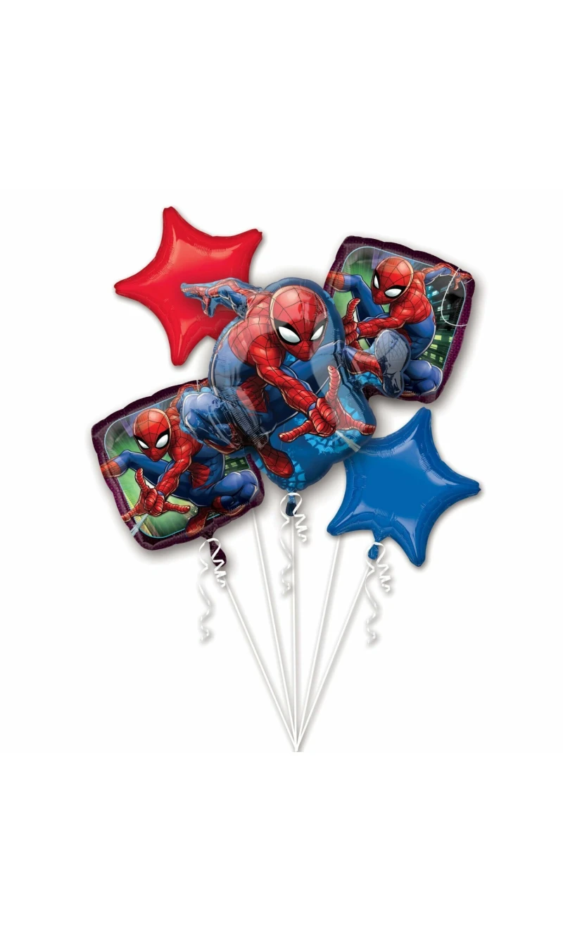 Spider-Man Bouquet Foil Balloons - 5pk