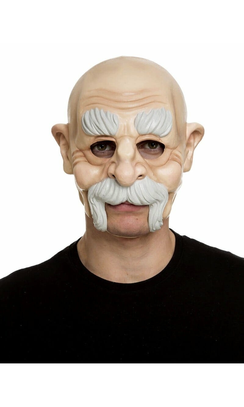 Old Man Latex Mask (Unobstructed Mouth) - Adult One Size