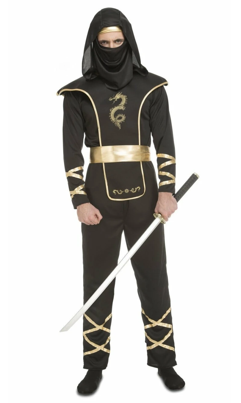 Ninja Negro Man Costume - Adult Size M/L