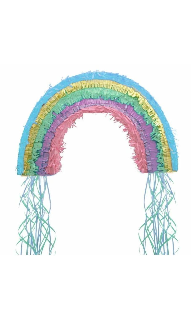 Rainbow Pull Pinata - 48.5cm x 43.3cm x 6.8cm
