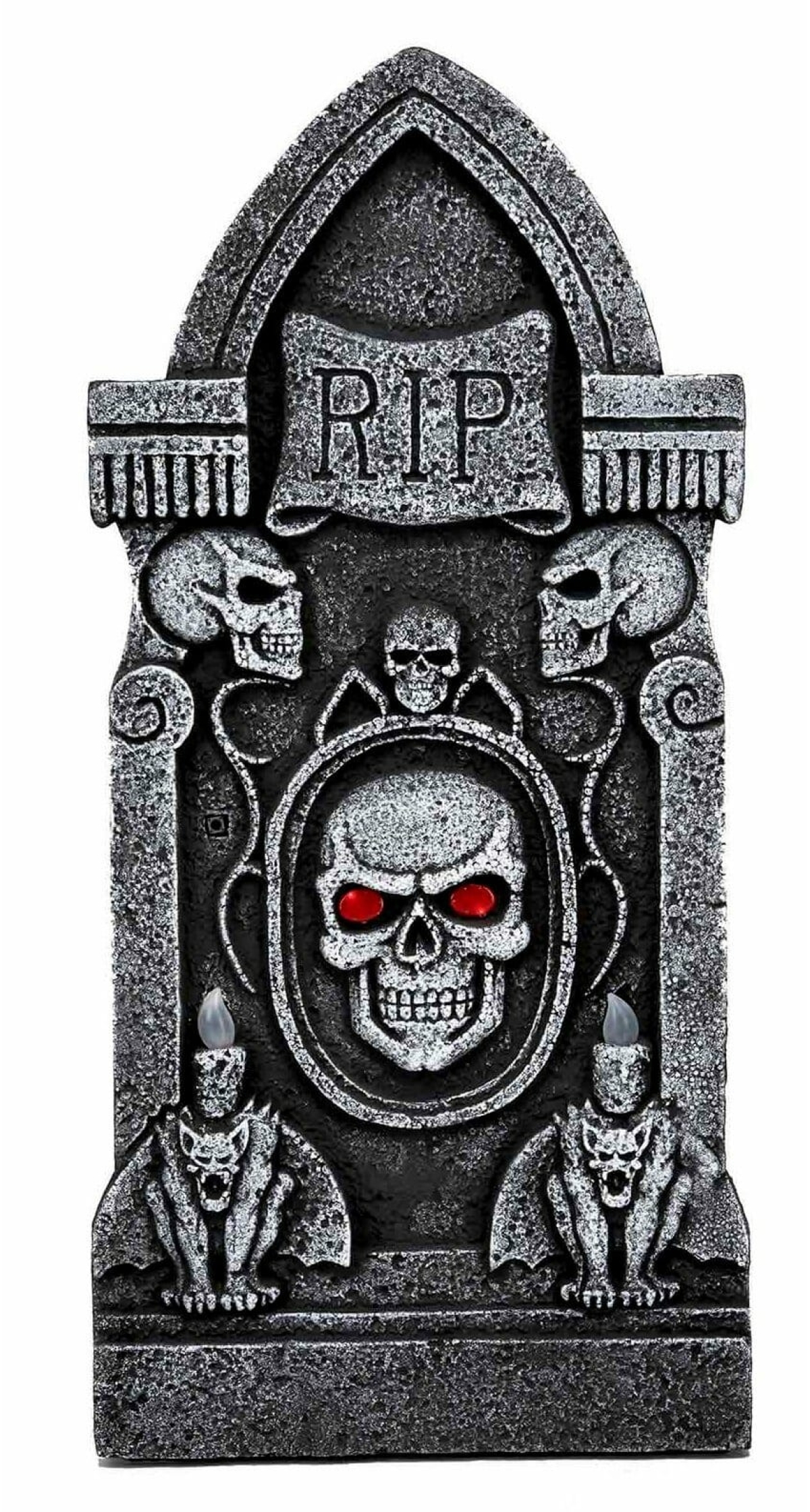Tombstone with Illuminated Eyes - 91x43x40cm
