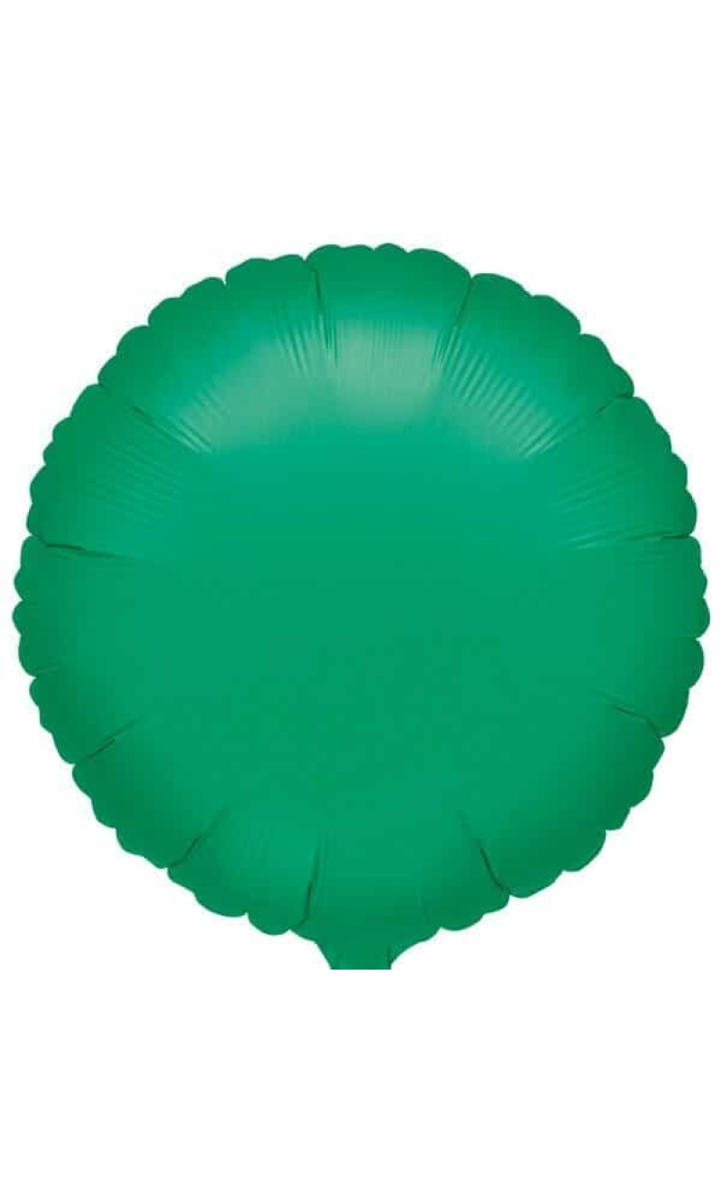 Metallic Green Round Foil Balloon 18"