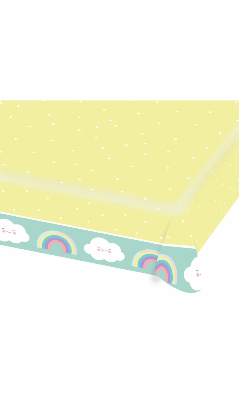 Rainbow & Cloud Paper Table Cover- 175cm x 115cm