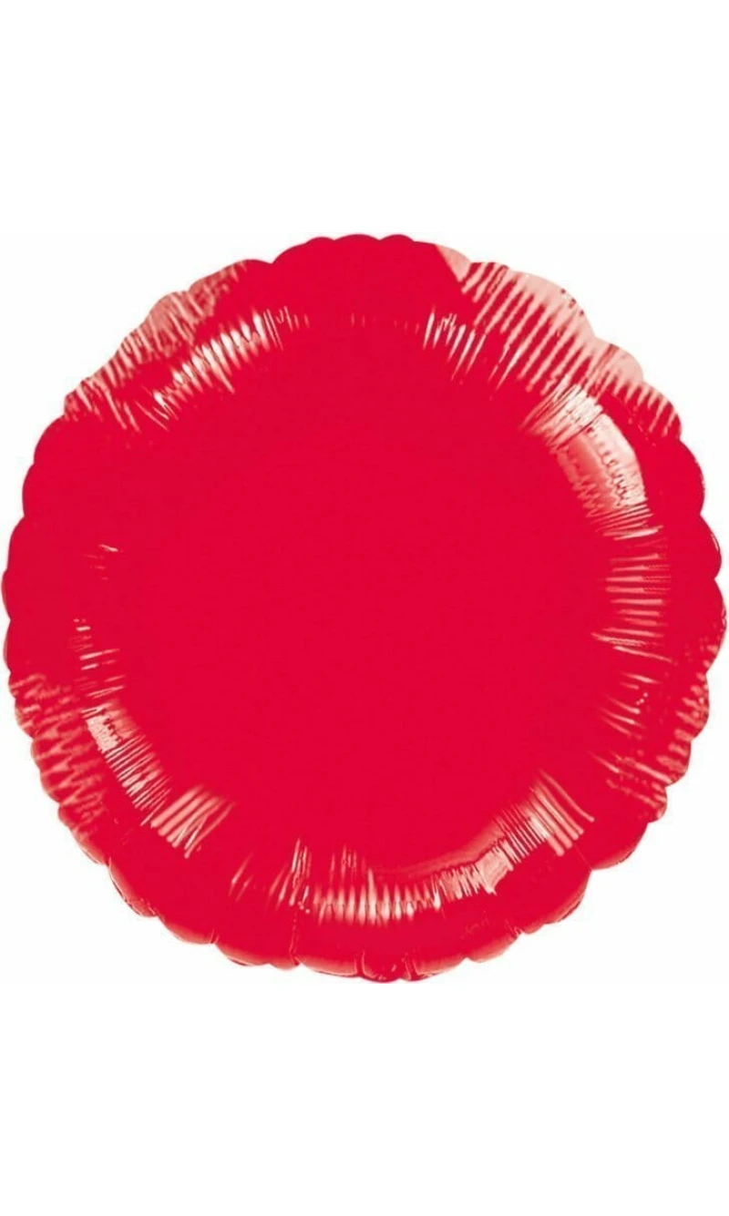 Metallic Red Round Foil Balloon 18"