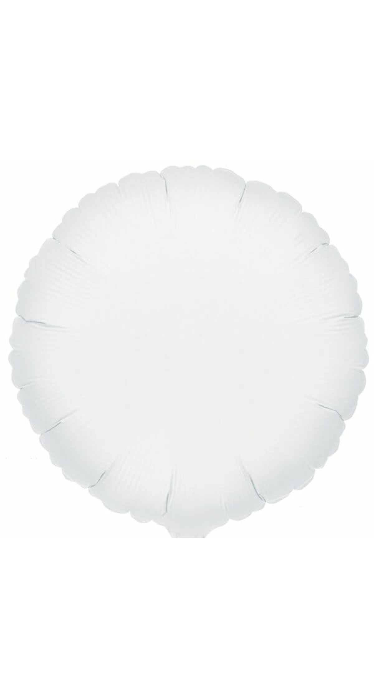 Metallic White Round Foil Balloon 18"