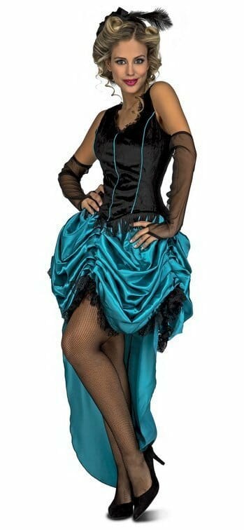 Blue Saloon Burlesque Lady - Adult Size M/L - "Once Upon A Time" - Party Shop Malta Blue Saloon Burlesque Lady - Adult Size M/L - "Once Upon A Time" - Party Shop Malta