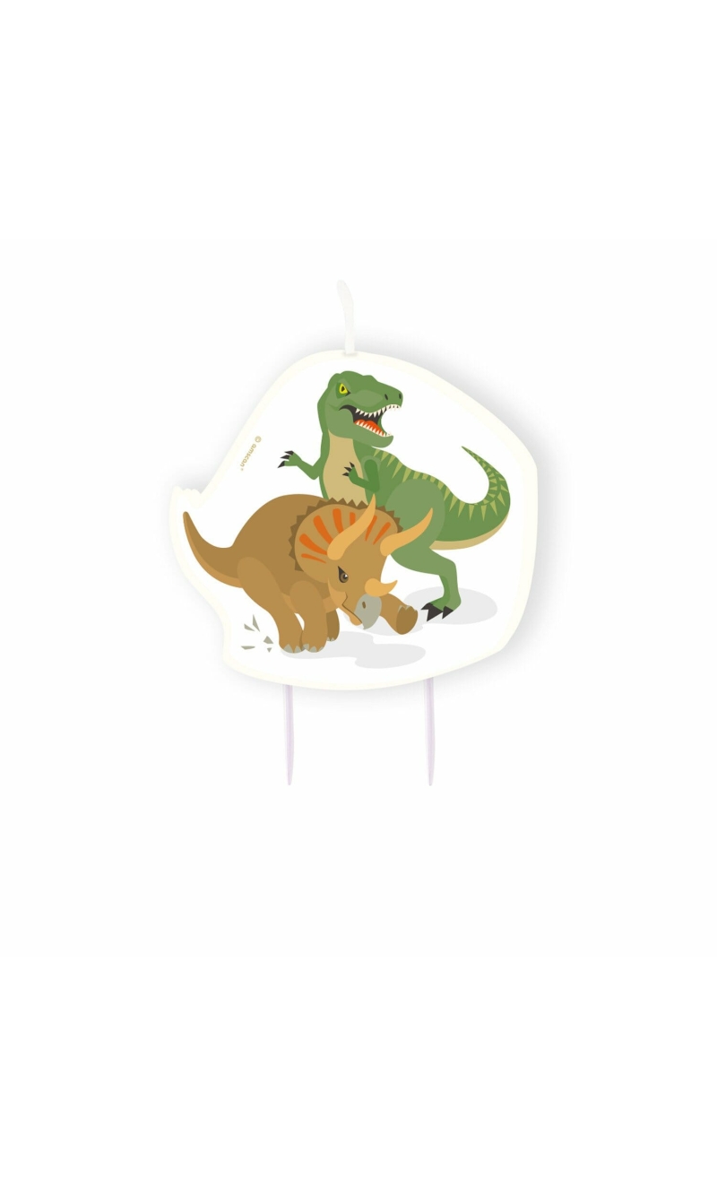 Happy Dinosaur Birthday Candle 8.5cm x 8cm - 1pk