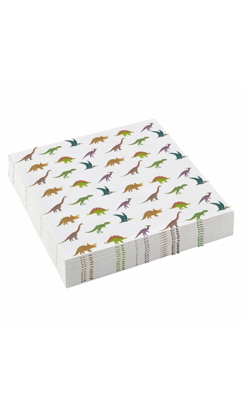 Happy Dinosaur Party Napkins 25cm x 25cm - 20pk