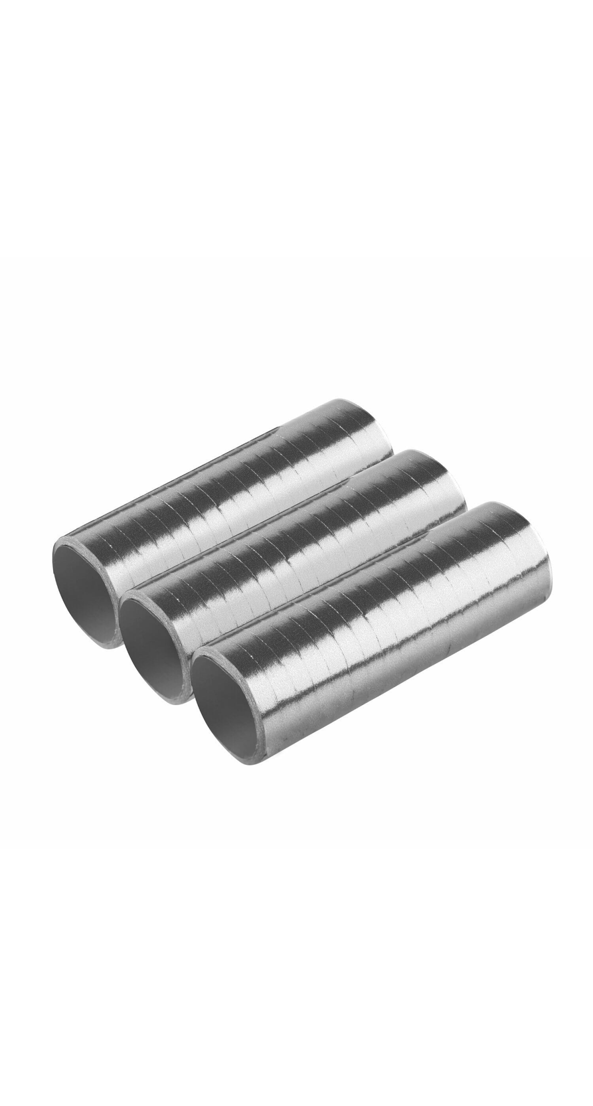 Silver Dream Metallic Streamers (0.7 x 400cm) - 3pk