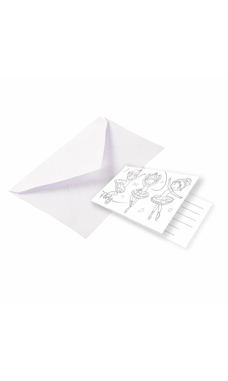 Little Dancer Invitations and Envelopes - 8pk
