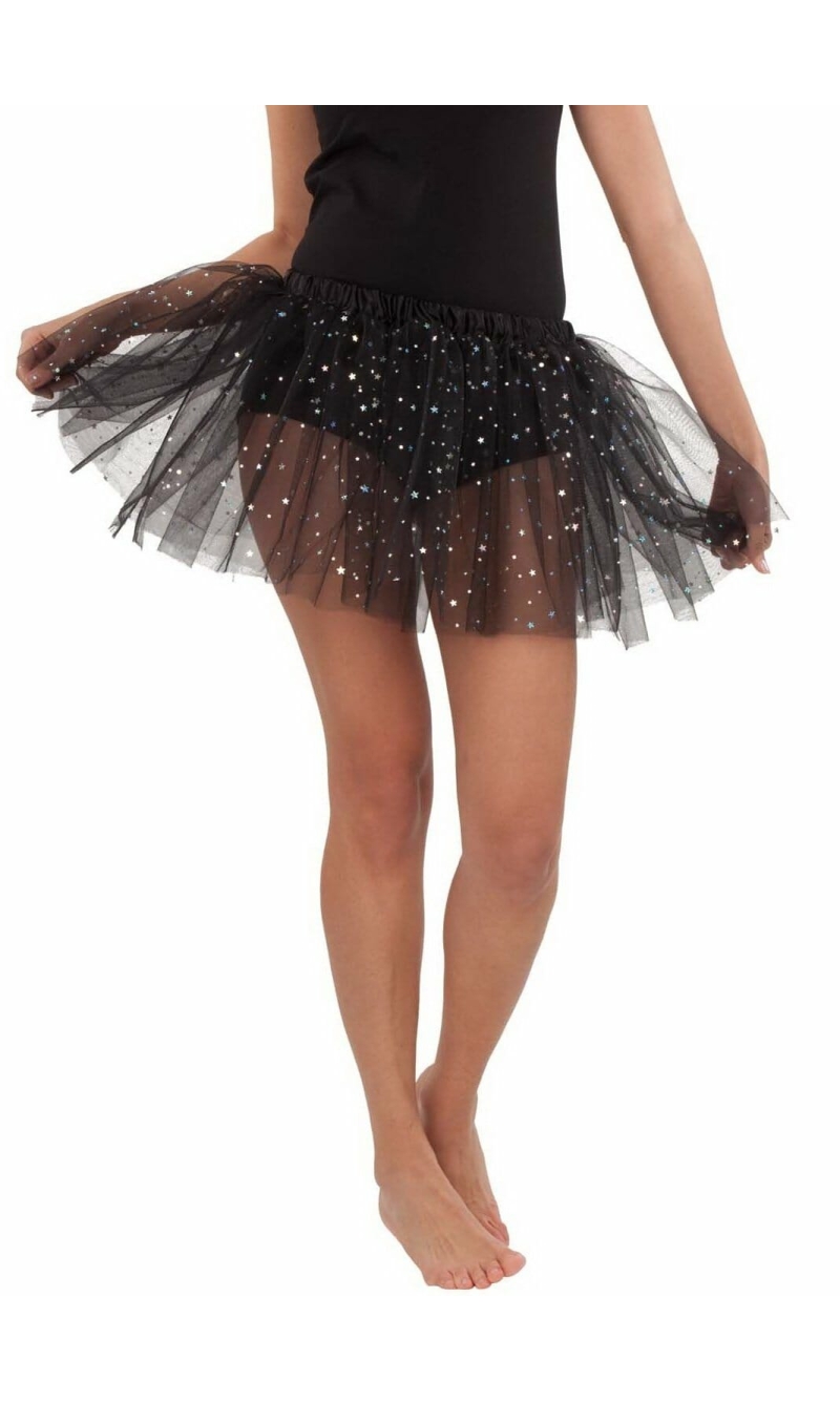 Black Tutu with Stars - One Size
