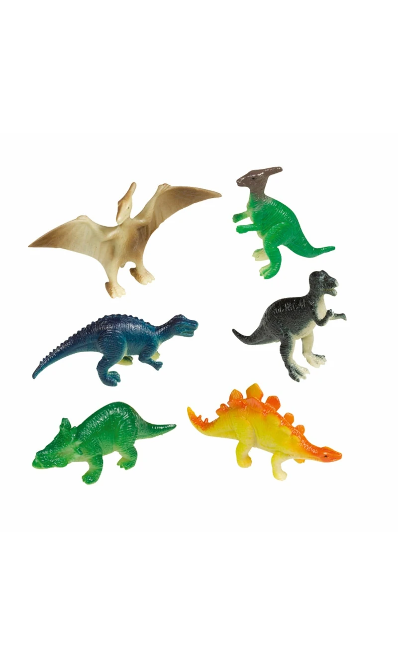 Happy Dinosaur Mini Figures  Party Favours / Cake Toppers - 8pk