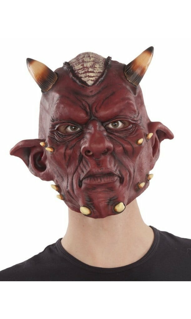 Devil Latex Full Mask - Adult One Size