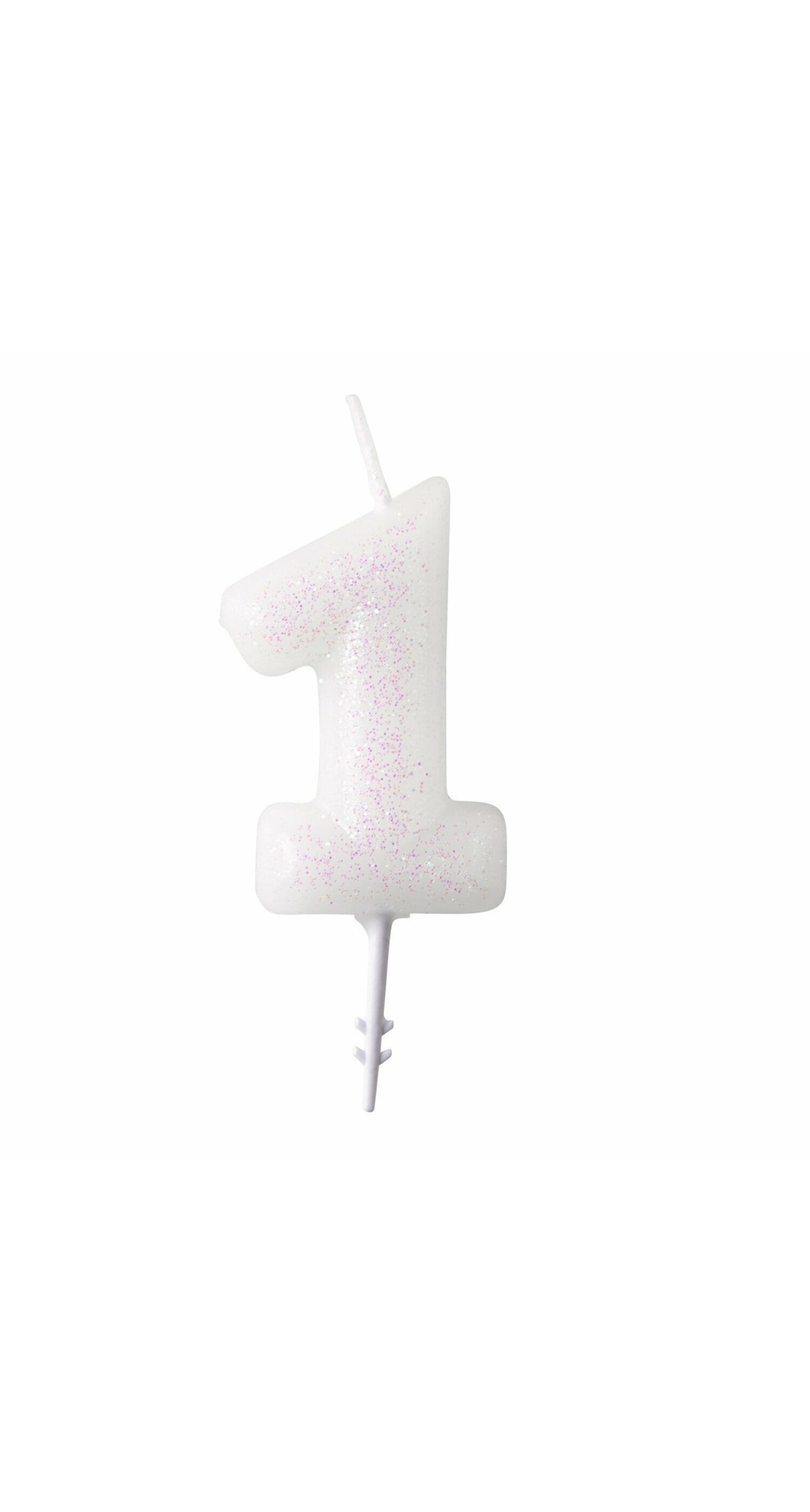 Numeral Candle 1 Glitter Height 6.5 cm
