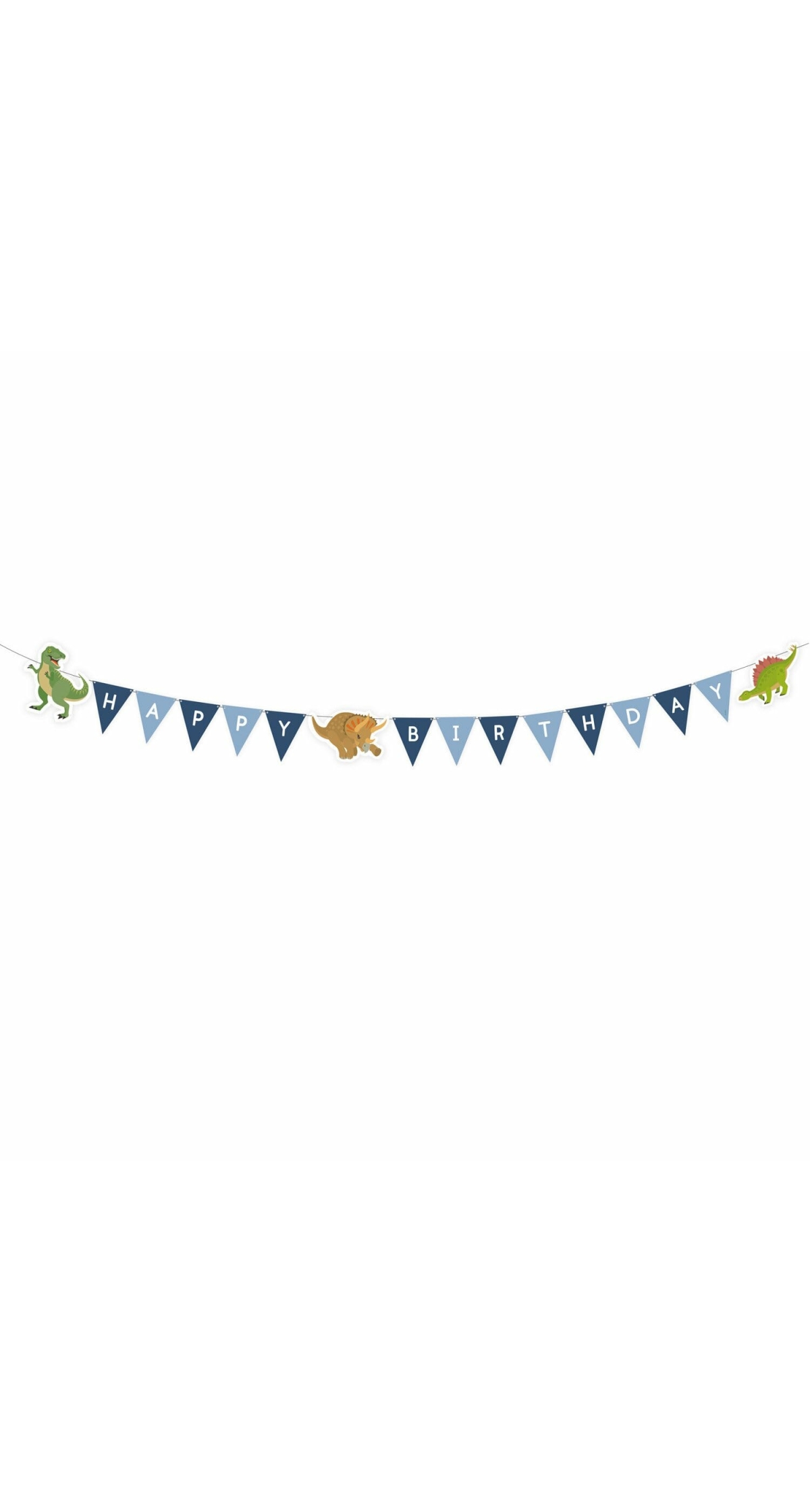 Happy Dinosaur Happy Birthday Bunting Flag Banner - 1.80m