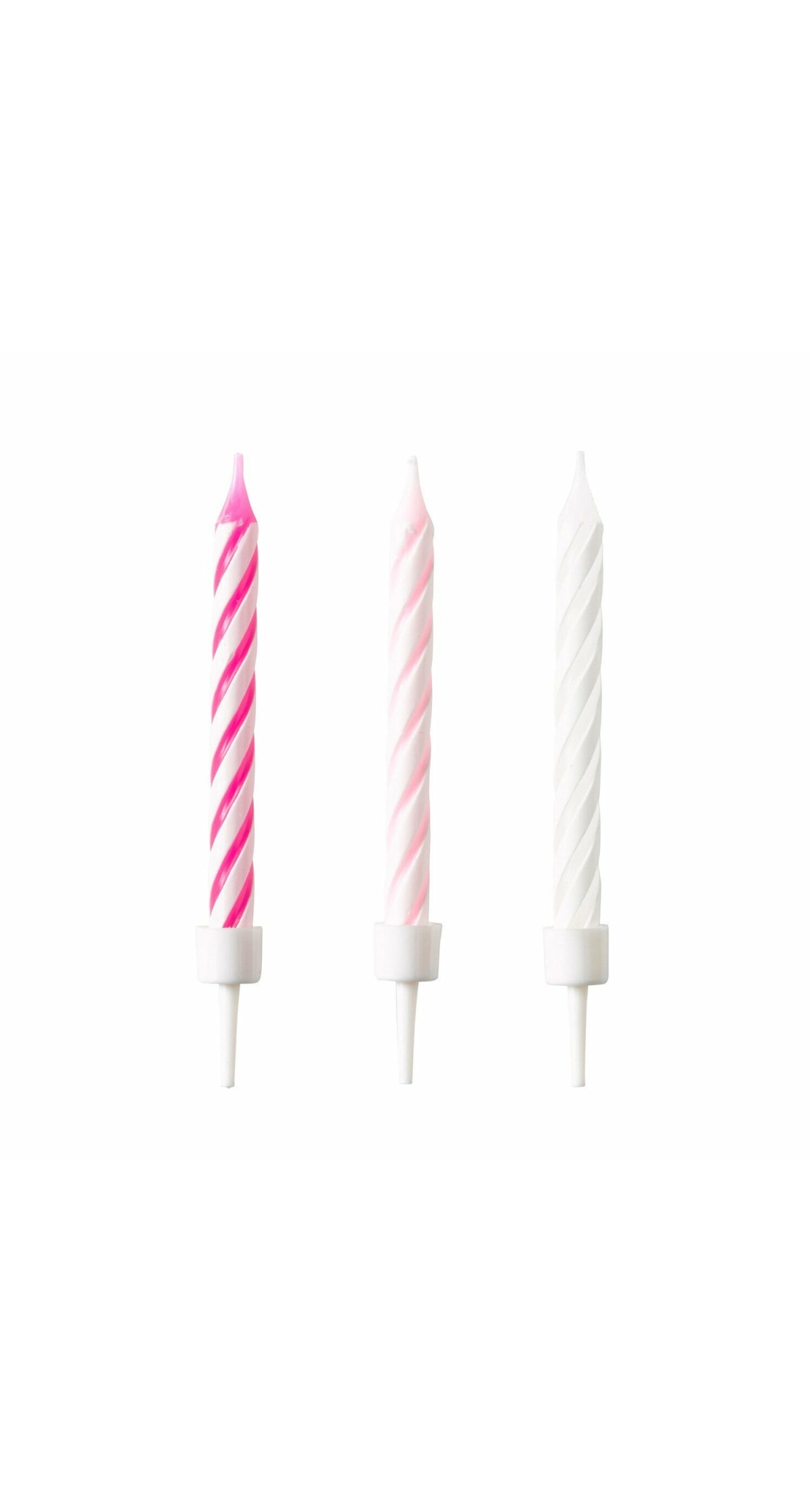 Spiral Candles Hot Pink Height 6.3cm x 10