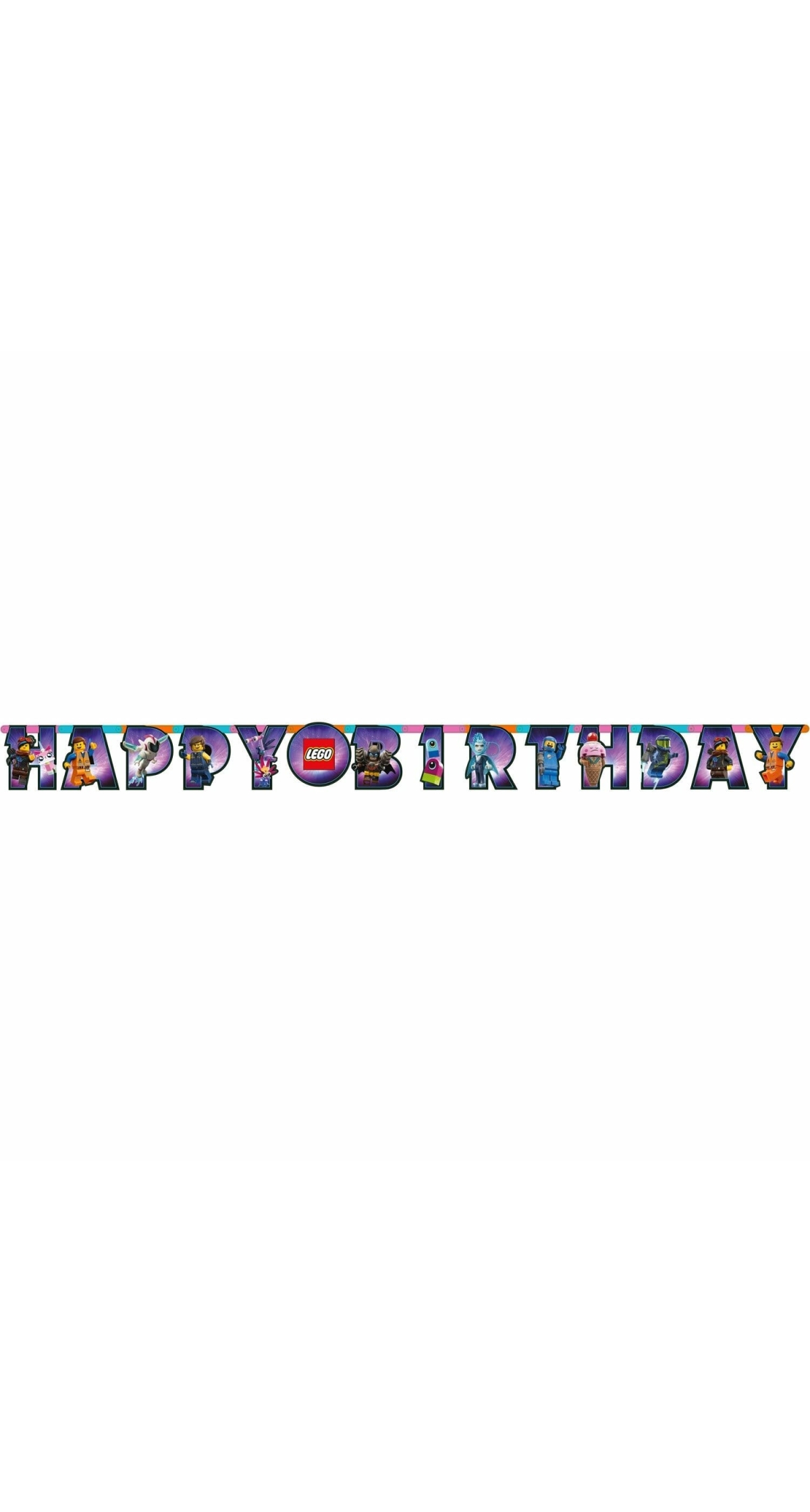 The Lego Movie Happy Birthday Letter Banner - 1.63m