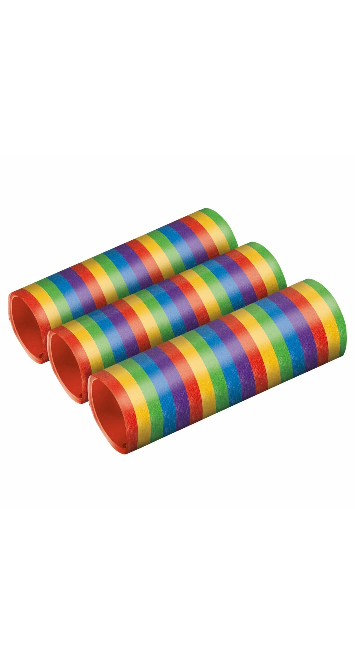 Bright Rainbow Metallic Streamers (0.7 x 400cm) - 3pk