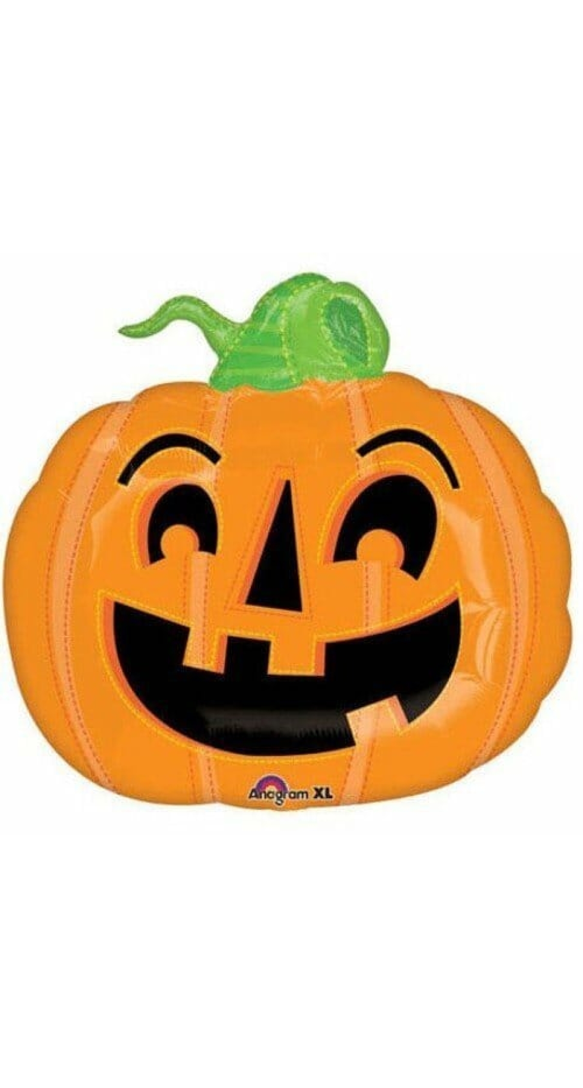 Halloween Pumpkin SuperShape Foil Balloon - 22" x 23" (56cm x 58cm)