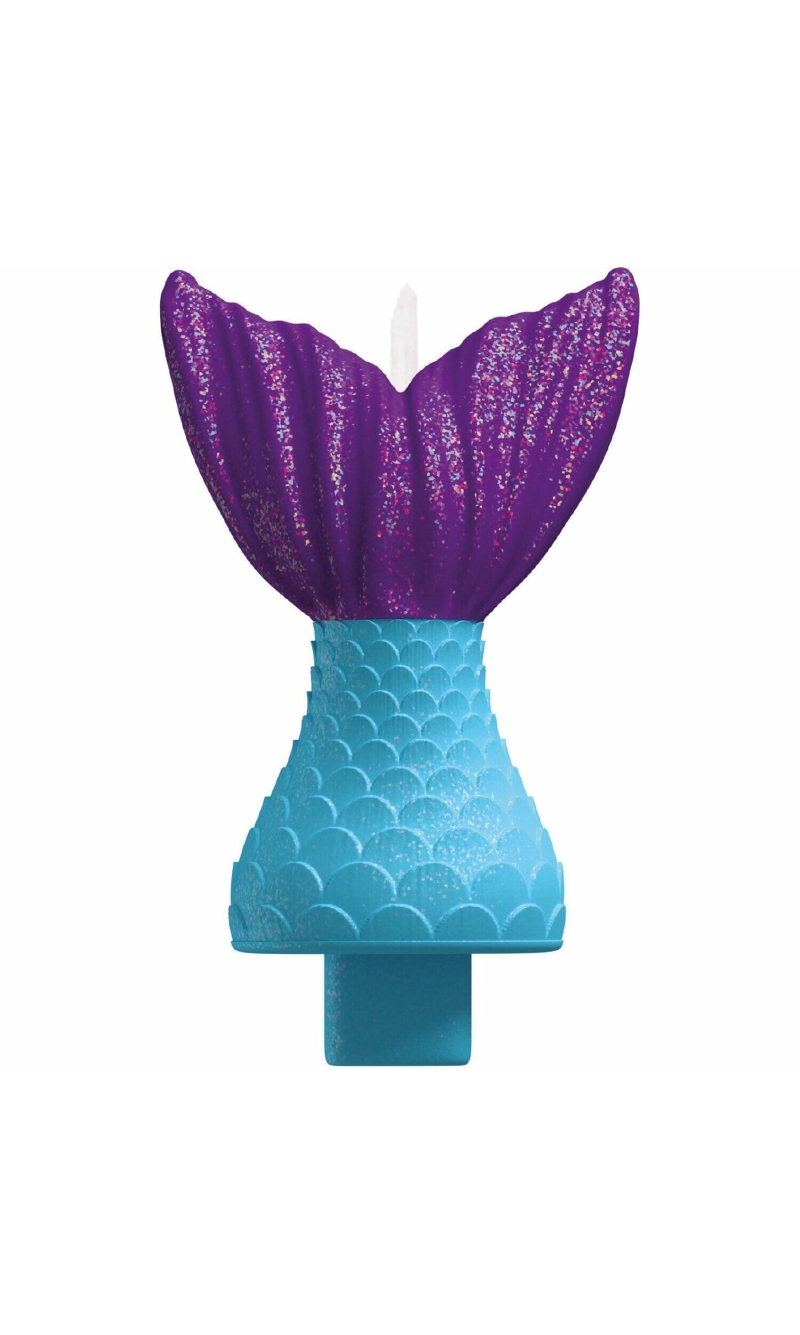 Mermaid Wishes Tail Birthday Candle - 12.9cm