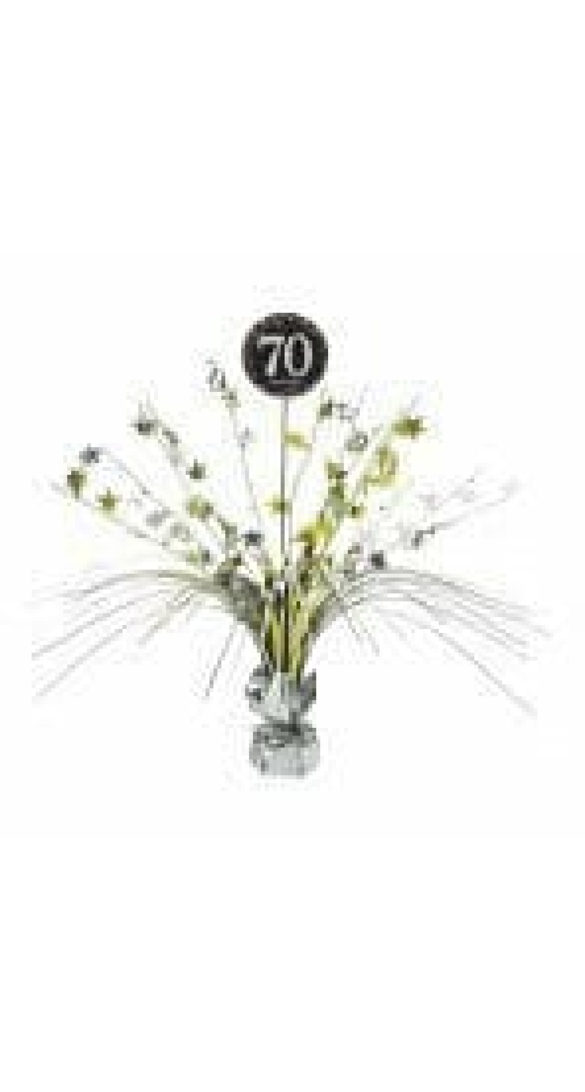 70th Birthday Gold Sparkling Celebration Centerpiece 46cm - 1pk