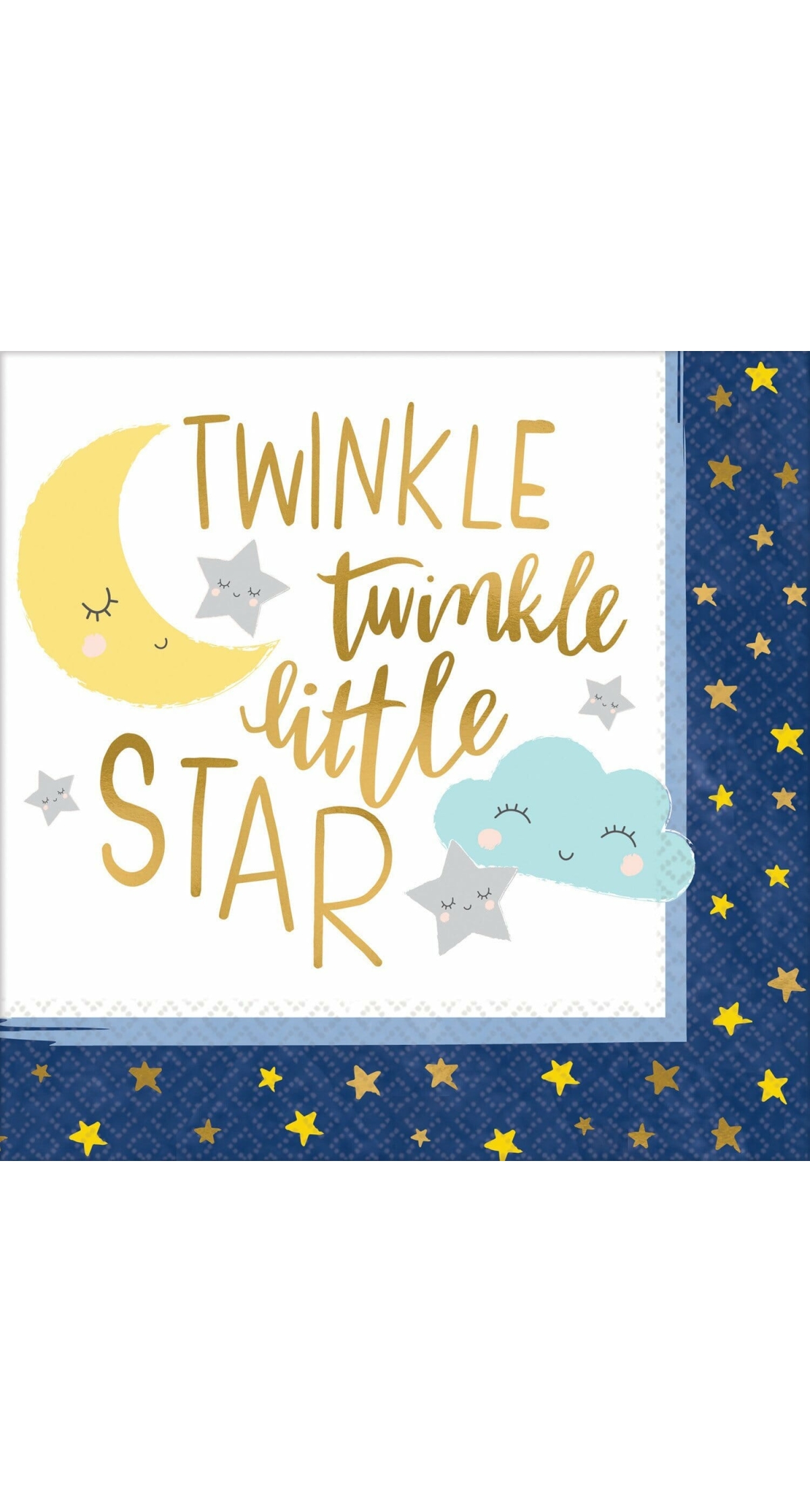 Twinkle Little Star Napkins  33 x 33 cm - 16pk