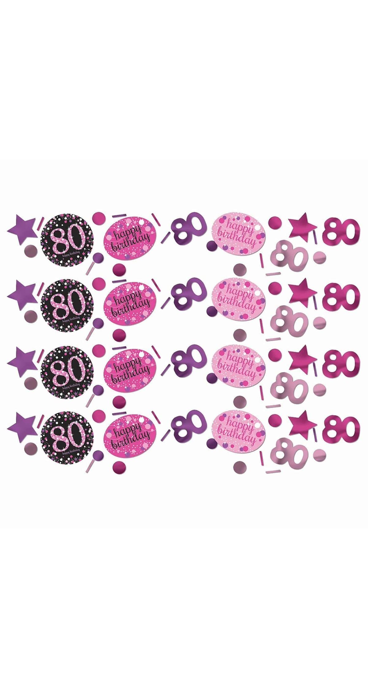 80th Pink Sparkling Celebration Confetti – 34g