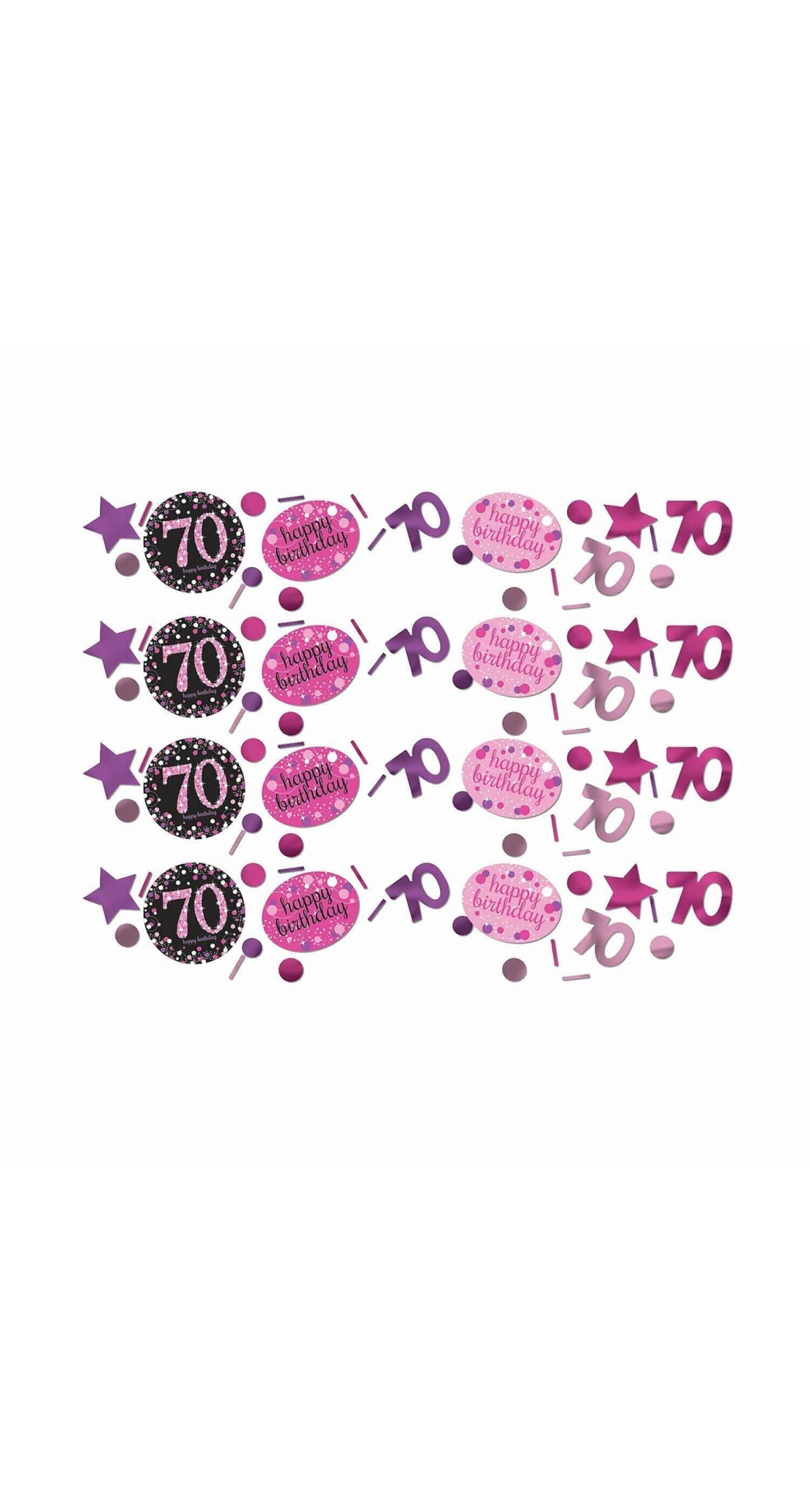 70th Pink Sparkling Celebration Confetti – 34g