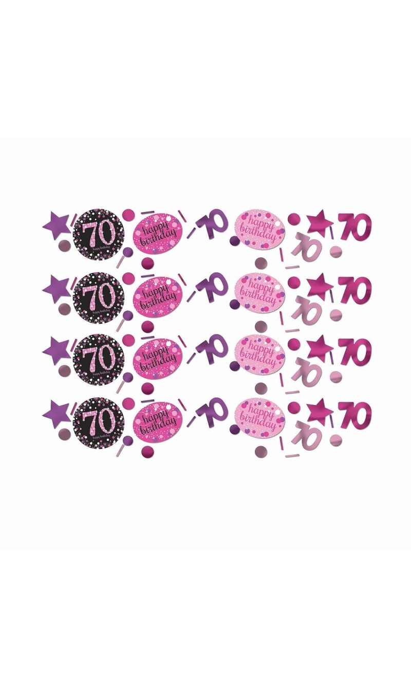 70th Pink Sparkling Celebration Confetti – 34g