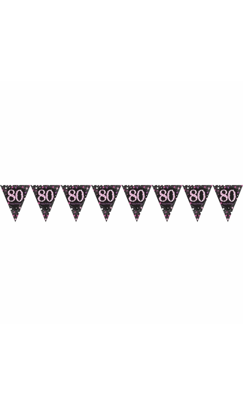 Pennant Banner Pink Celebration age 80 -  4M