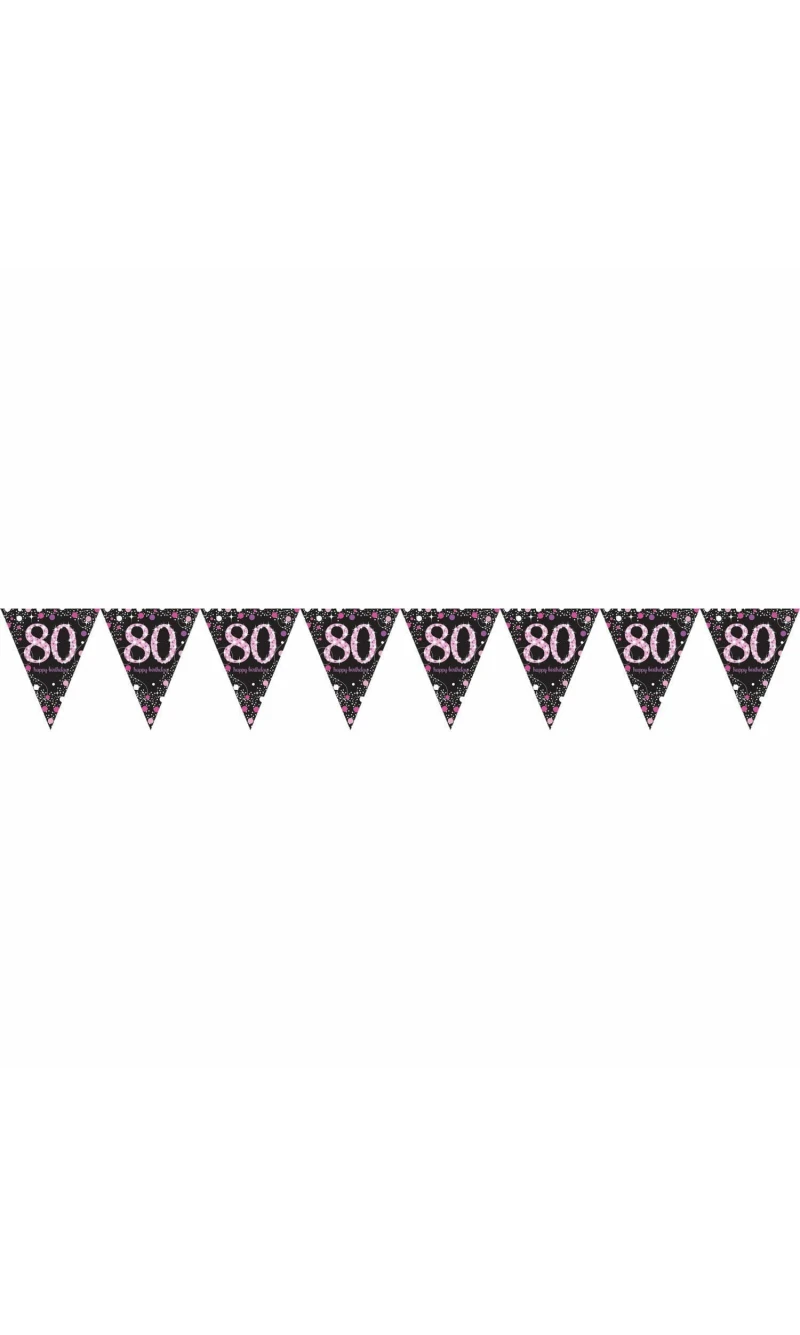 Pennant Banner Pink Celebration age 80 -  4M