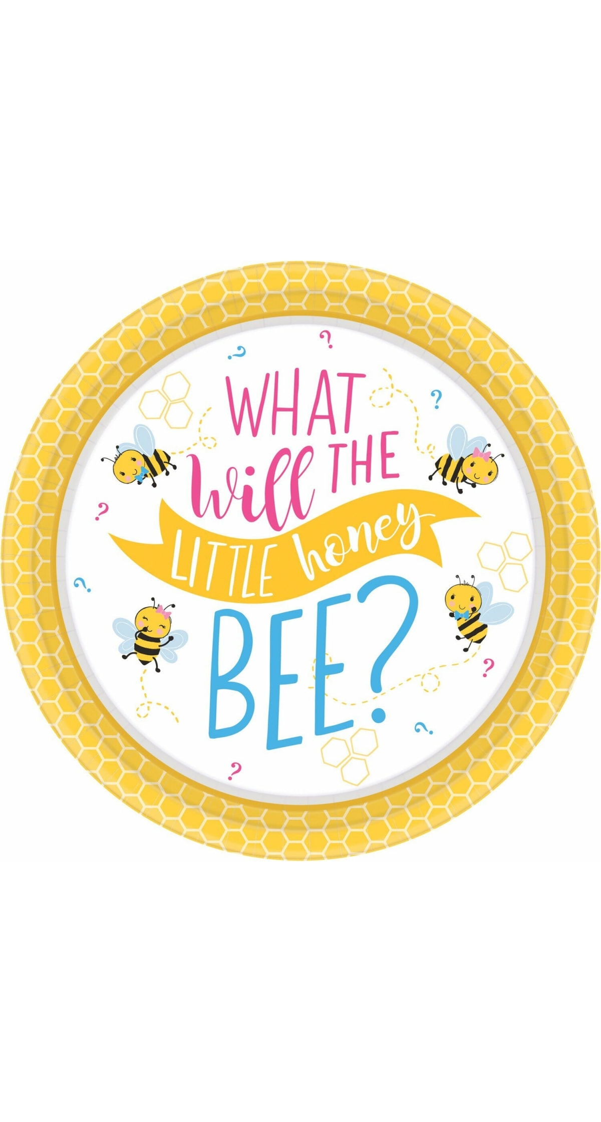 What Will It Bee? Paper Plates Round (17.7 cm) - 8pk