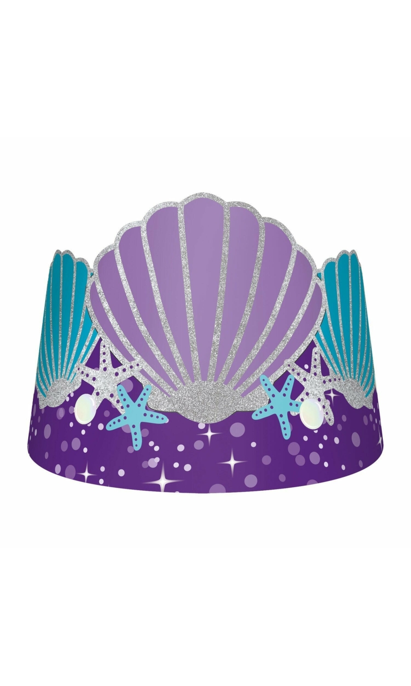Mermaid Wishes Party Tiaras 16cm x 12.6cm - 8pk