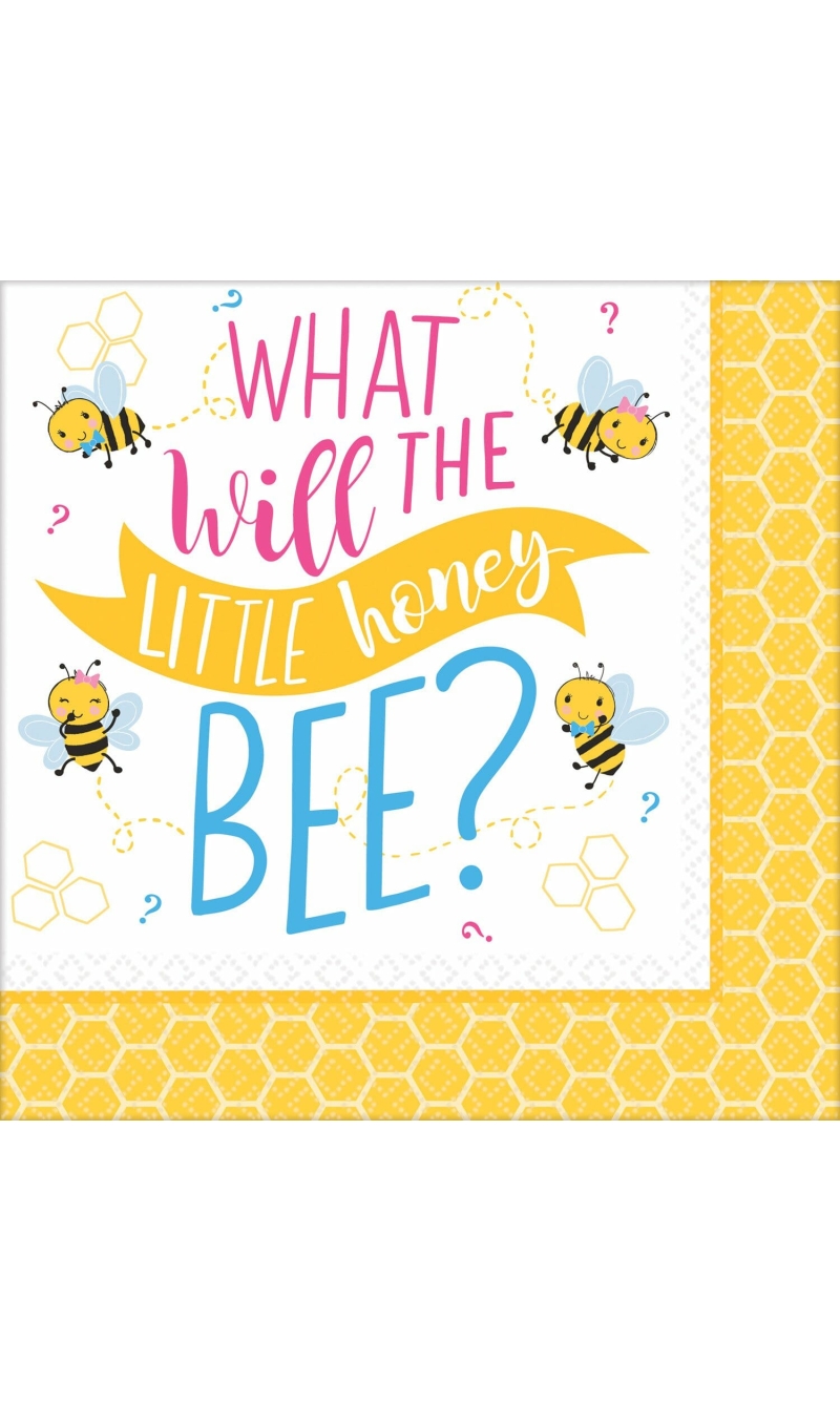 What Will It Bee? Lunch Napkins 33cm x 33cm - 16pk