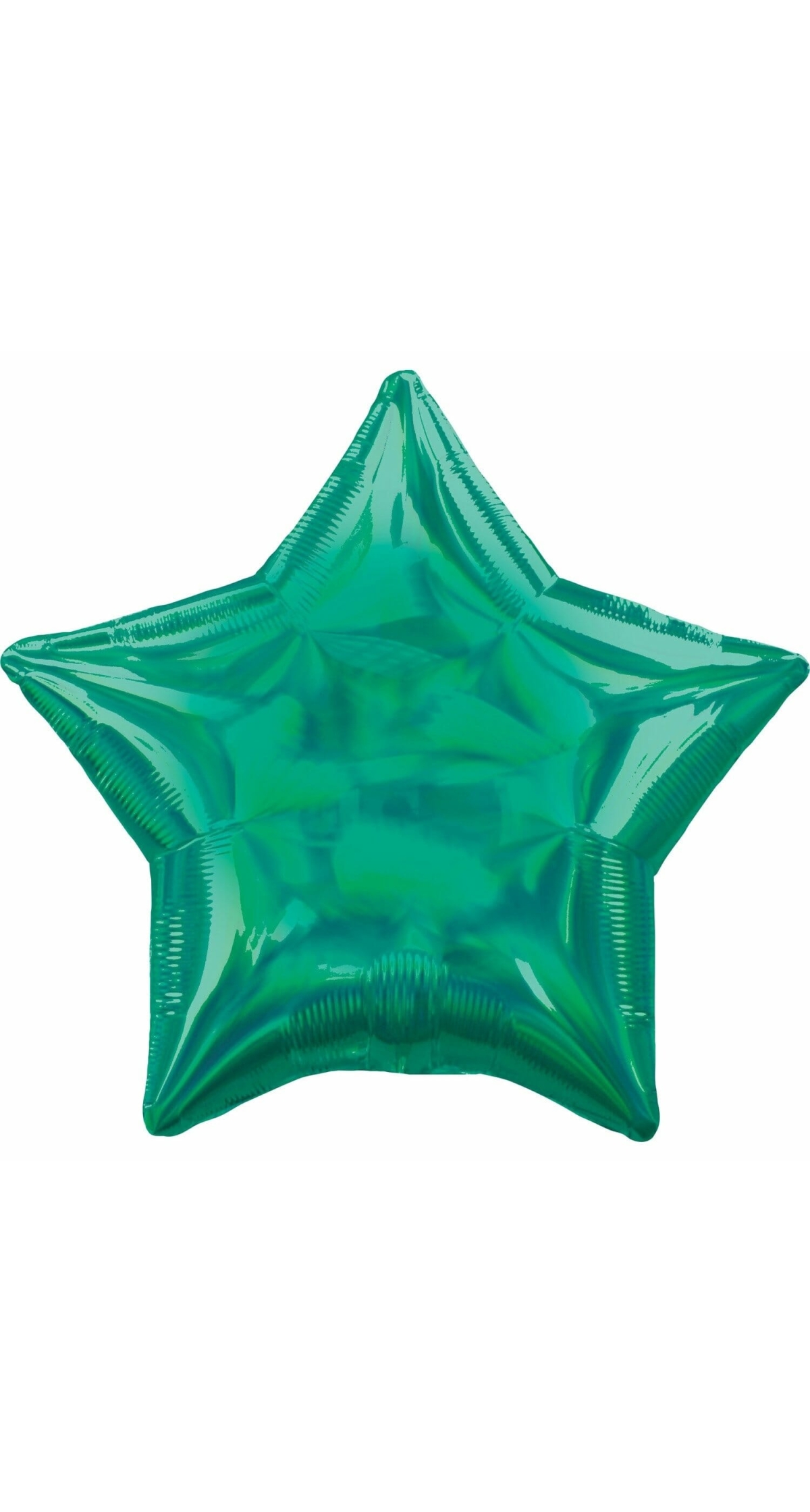 Holographic Iridescent Green Star Standard Foil Balloon - 18'' (43cm)
